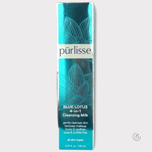 NEW Purlisse Blue Lotus 4-1 Cleansing Milk Full Size 5.07 fl Oz - Picture 9 of 11